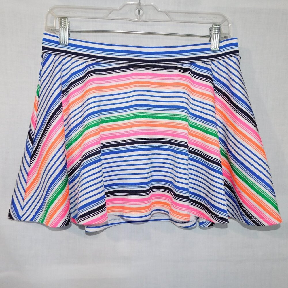 Justice Multicolor Striped Casual Athletic Skort Youth Girls 18 / XL